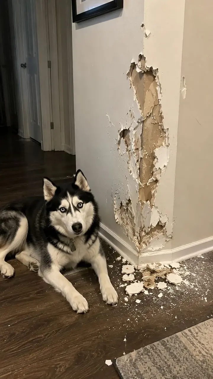 Wall chewed through